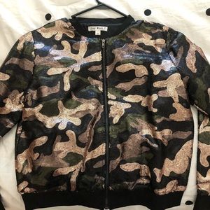 Camouflage glitter jacket